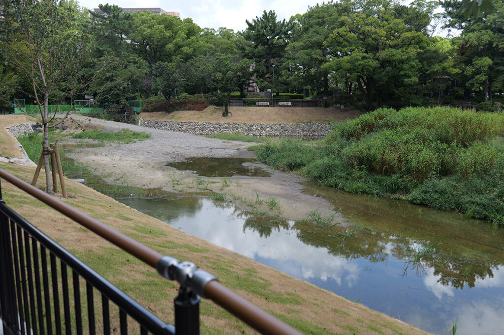 竜ヶ池　工事現場